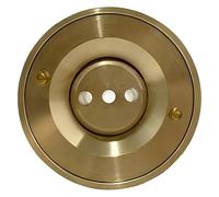 Brass Fountain Nozzle, All-Brass Construction Three-Stream Straight Jet Deck Jet Nozzle with Thread, Adjustable Angle for Ponds, Pools, Gardens, Corrosion-Resistant