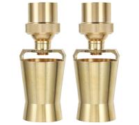 Brass Fountain Nozzle Head 360° Rotation 2pcs 1 Inch Dn25 Adjustable | Versatile Patterns, Universal Joint, Threaded Base, Double Outlet, Reduced Splashing, for Pump Systems, Ornamental Pools