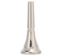 Brass French Horn Mouthpiece Replacement, Standard Size Horn Mouth for Wind Instruments, Glossy Silver Finish with Smooth Edge, Durable Brass Material for Students and Professional