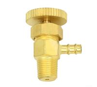 Brass Fuel Bleeder-Valve 6598102 For Bobcat Skid Steer Loaders | Knurled Knob, NPT Outlet, Barbed Hose Fitting, Fits For Kubota L3010 For E45 E55 For E32 For Excavator Toolcats