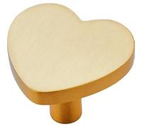 Brass Furniture Handle Gold Children's Room Dresser Pulls Wardrobe Kitchen Cabinet Drawer Knob Single Hole(Love)