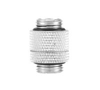 Brass G1/4 Thread 360 Degree Rotary Water Cooling Adapter, Exquisite Design, Electroplated Finish, for Computer Water Cooling Systems (Silver)