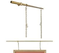 Brass Gallery Hanging System, Wall Mounted Art Hanger, Adjustable Wall Art Display Rail with Chains & Hooks, for Oil Paintings, Photos, Canvas, Mirrors, Home & Museum Decor(0.95m (37.4in))