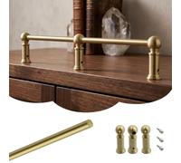 Brass Gallery Railing Protector Bar for Men - 3 Column Design with Screws, Durable Home Safety Solution, Stylish Decor for Staircase and Balcony