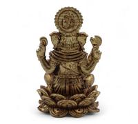 Brass Ganesha Miniature Figurine - 37mm, Handcrafted Indian Spiritual Decor