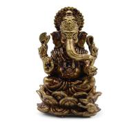 Brass Ganesha Miniature Statue - 30mm, Handcrafted Spiritual Decor