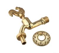 Brass Garden Faucet with Unique Rooster Design for Easy Access