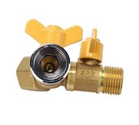 Brass Garden Hose Splitter, 2 Way Y Adapter with Dual Valve Control, G1/2 Inch, for Outdoor Watering System Irrigation