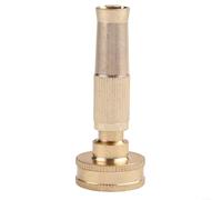 Brass Garden Hose Spray Nozzle with Adjustable Pressure Settings and Long Distance Output for Efficient Water Resource Management