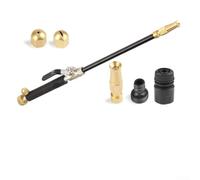 Brass Garden Hose Washing Elite Pressure Water Nozzle Having 3 Spray Metal Customizable for Sprayer Tips Car Wand Plant Watering Patio Cleaning 48cm