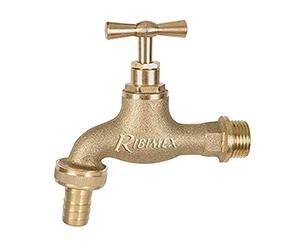 'Brass Garden Tap 1/2 + Connector Fluted.