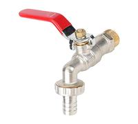 Brass Garden Tap, Durable Lever Handle Water Control for Garden Yard Solid Brass G1 2 External Thread Manual Outdoor Faucet 1 Pc 1.6MPa