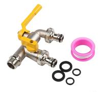 Brass Garden Tap Splitter Dual Hose Connector Fitting /2 Inch Y