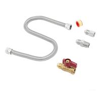 Brass Gas Ball Valve, 1/2" Female NPT Connection with 90° Quick-Opening Red Handle, Smooth Flow Control for Residential or Commercial Gas Applications(B)