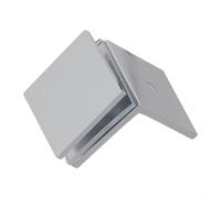 Brass Glass Holder for Shower Installations, Polished Frost Finish for Modern Aesthetic, in Any Bathroom (Chrome)