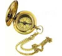 Brass Golden 2-Inch Push Button Compass with Chain: Timeless Navigation Tool for Adventure and Collection