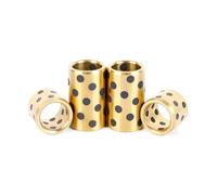 Brass Graphite Flange Bushing 4-25mm ID Oil-Free Sleeve Bearing 2Pcs