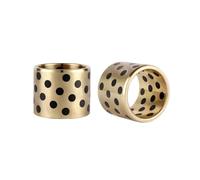 Brass Graphite Sleeve Bearing,1pc Inner Diameter 16mm Oil-Free Self-lubricating, Outer 20mm, Height 6-60mm JDB Bushing(16x20x35mm)