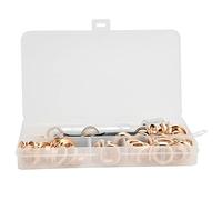 Brass Grommet Eyelets Set Sewing Kit Durable High Strength Grommet Setting Tools for Jackets Backpacks Hats 50Pcs 12mm with Storage Box