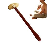 Brass Gua Sha Board - Ergonomic Long-Handled Massage Scraper | Traditional Brass Tool Designed for Effective Body Scraping, Promoting Blood Circulationn and Easy Reach for Back and Neck