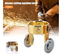 Brass Guide Wheel Roller for P80 Plasma Cutting Torch, 60 x 60 mm Aluminum Alloy Roller with 33.5-35.5 mm Inner Diameters, Compatible with 60A-120A Air Plasma Cutters