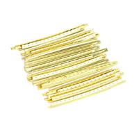 Brass Guitar Fret Wire Set, 2.7mm Width for Electric Guitar, 24 Pack | Smooth fretting response, durable brass alloy build, 24-piece fret wire assortment, electric and bass guitar repair parts
