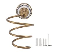 Brass Hair Dryer Holder, Antique Retro Hairdryer Hanging Rack, Space - Saving Bath Storage Accessory with Rust - Resistant Finish for Bathroom Kitchen Barber Shop