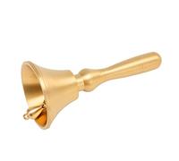 Brass Hand Call Bell Easy Cleaning Portable 13x6.5cm Decorative Dinner Bell for Kitchen Catering Coffee Shop Elderly Call