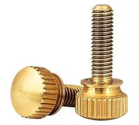 Brass Hand Thumb Screws, Brass Thumb Screw Double Layer With Step Head Knurled Hand Screw M3 M4 M5 M6 M8 M10(10mm,M6 (2Pcs))