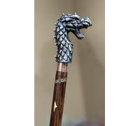 Brass Handle Victorian Telescope Foldable Wooden Walking Stick Cane Ideal Vintage Gift Men Women Father/Mother (Dragon)