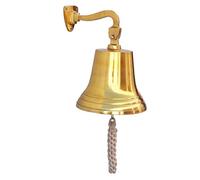 Brass Hanging Ship's Bell 11 - Brass Decorative Bell - Wall Hanging Bell - Decorative Ship Bell - Brass Nautical Bell - Nautical Wall Hanging - Brass Bell by Handcrafted Model Ships