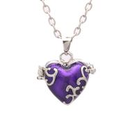 Brass Heart Pendant Necklace With Resin Finish And Secret Compartment Statement Jewelry Elegant Daily Wear Neckchain Heart Resin Pendant