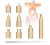 Brass Heat Set Insert Tool Kit M2 M2.5 M3 M4 M5 M6 M8 Soldering Iron Tips with T12 Hot Melt Soldering Iron Tip Precise Welding Tool Accessories for Plastic 3D Printer Components and DIY Projects
