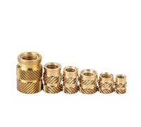 Brass Heat Set Inserts, Brass Hot Melt Insert Nuts SL Type Double Twill Knurled M3 Multiple Sizes Pack Of 100(M3 X D4.2 X L5.5)