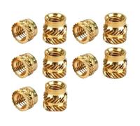 Brass Heat Set Inserts, Brass Hot Melt Knurled Threaded Inserts M2-M6 Pack Of 30 50 100 PCS(50PCS,M3xL6xOD5)
