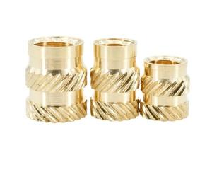 Brass Heat Set Inserts, Brass Hot Melt Threaded Insert Nuts For 3D Printing Pack Of 250-1000 Pcs Multiple Sizes(350pcs,M3x3x5)