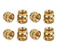 Brass Heat Set Inserts, Brass Hot Melt Threaded Inserts Multiple Sizes For 3D Printer Automotive Construction Craft(Length 4mm 50pcs,M4(OD 6mm))