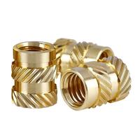 Brass Heat Set Inserts, Brass M3 Knurled Hot Melt Heat Set Threaded Insert Nuts For 3D Printing Multiple Sizes(M3x4x4.5 (50Pcs))