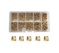 Brass Heat Set rts Assortment Kit M2 M2.5 M3 M4 M5 M6 Copper Threaded Nuts 600pcs Knurled Double Twill for Easy Embedment Perfect for DIY Projects