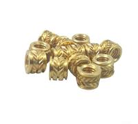 Brass Heat-Set Screw Inserts for 3D Printing, -0.5 Internal Thread, 3.85mm OAL, Knurled for Strong Plastic Bond, 50pcs Pack