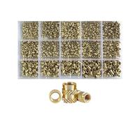Brass Heat Set Threaded rts M2 M2.5 M3 M4 M5 M6 1240PCS Knurled Copper Nut Assortment Kit for DIY Projects & 3D Printing