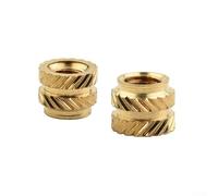 Brass Hex Insert Nut for with Knurled Design, Self-Clinching Threaded Fastener for Thermoplastics, 3D Printing, PCB & Industrial Applications (Pack of 100)(*4 * 5)