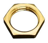 Brass Hex Lock Nuts Pipe Fitting Flange nut 1/8" 1/4" 3/8" 1/2" 3/4" 1" Female Thread Hexagonal shank cap(Nut,1")