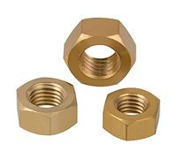 Brass Hexagon Nuts Set - M1.4 to M22, 50Pcs, DIN934 Standard, Grade 4.8, Durable Fasteners for Various Applications(M22x1piece)