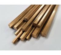 Brass Hexagon Solid Bar Model Making 5, 6, 8 &10mm A/F 50 to 1000mm (1m) Lengths (10mm, 200mm)