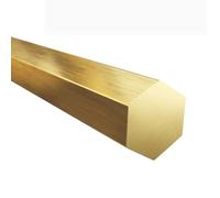 Brass Hexagonal Bar,Hex Hexagon Rod, Brass Solid Hexagon Rod Length 200mm H59 Material Brass Hex Bar for Making Industry Mould DIY(14mm*200mm)