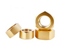 Brass hexagonal nut M1.4 M1.6 M2 M2.5 M3 M4 M5 M6 M8 M10 M12 M14 M16 M20 solid nut for bolts screws(M16 (1pcs))