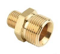 Brass High Pressure Washer Adapter M22 Male to M22 15mm Male Quick Connect Coupler with 1/4 Inch Connector for Garden Hose Pipe Pressure Cleaning Equipment