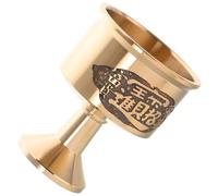 Brass Holy Water Goblet with Embossed Sacred Inscriptions Decorative