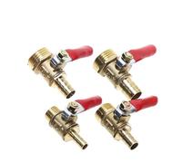 Brass Hook Ball Valve, 1/2 '', 3/8 '', 1/4 '' External Thread Fittings, 8/10/12mm Hose Hook, 10 Pieces(6mm Tube,10 PCS_1/4")